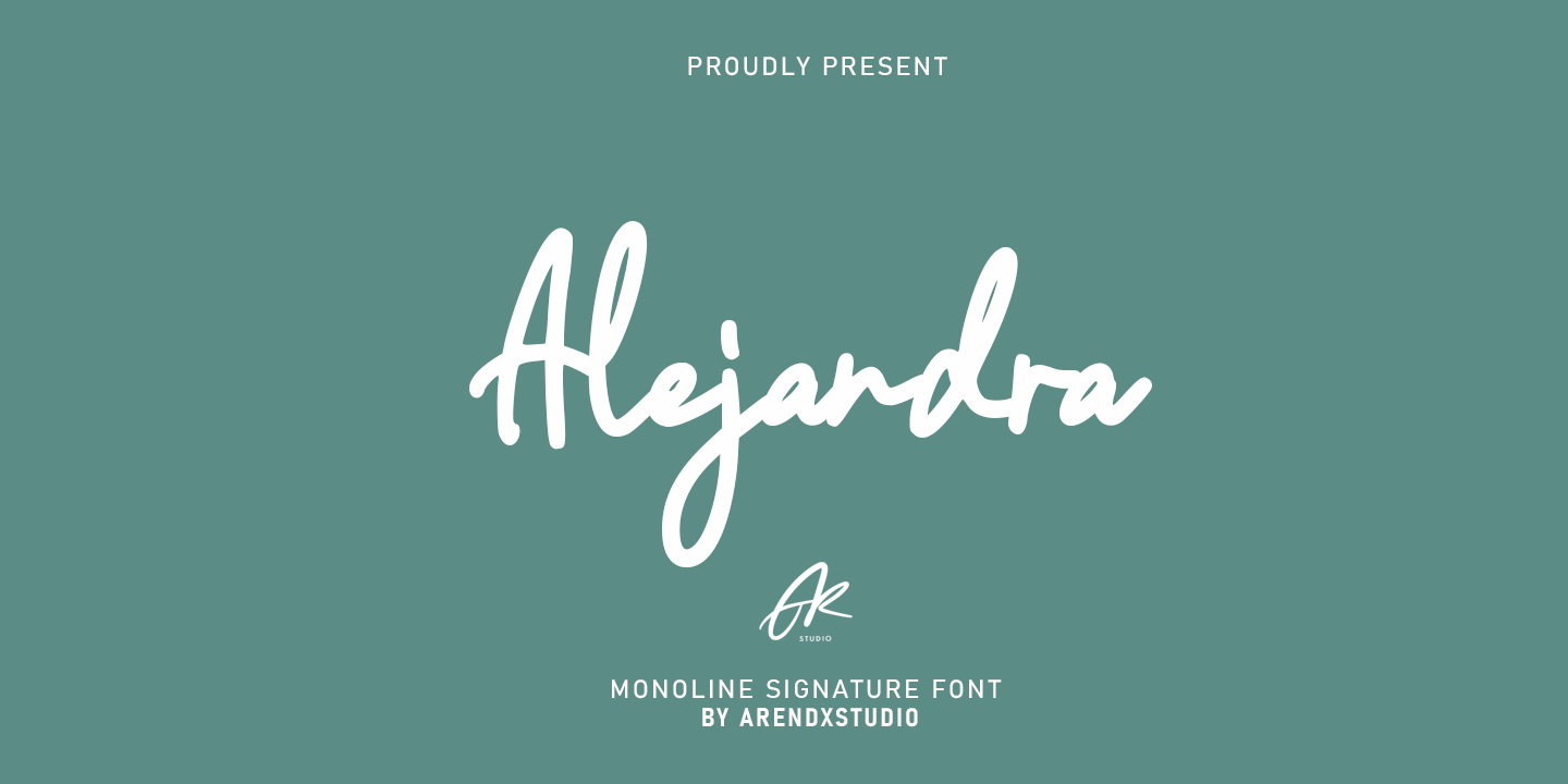 Beispiel einer Alejandra Regular-Schriftart